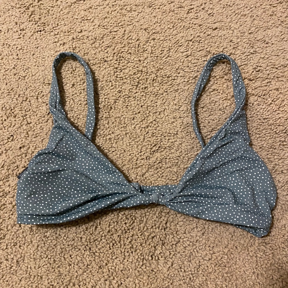Sage polka dot bikini top : Nana the brand